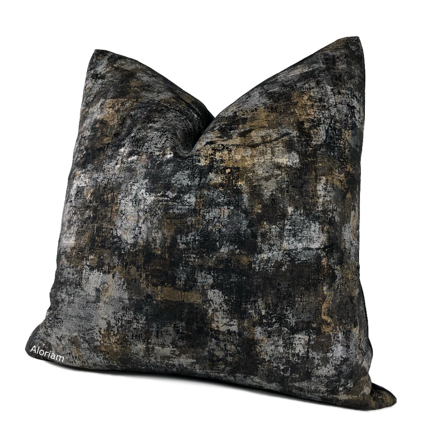 (CLEARANCE) Etienne Black Bronze Brown Gray Patina Pillow Cover