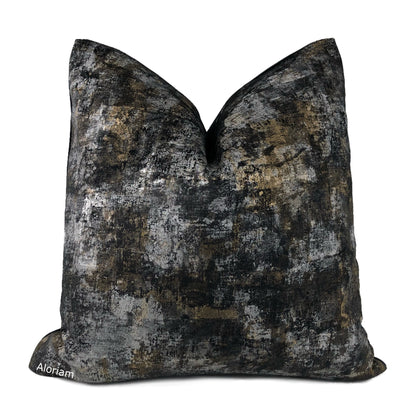 (CLEARANCE) Etienne Black Bronze Brown Gray Patina Pillow Cover