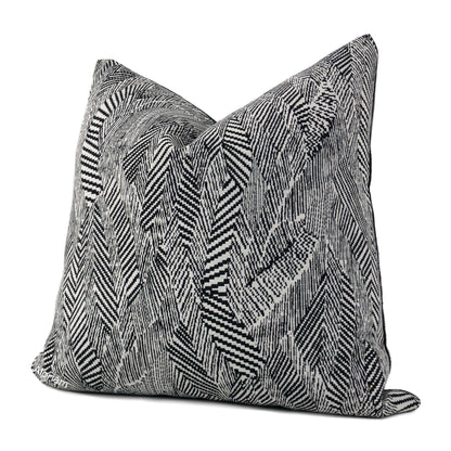 Garrett Black White Abstract Pillow Cover