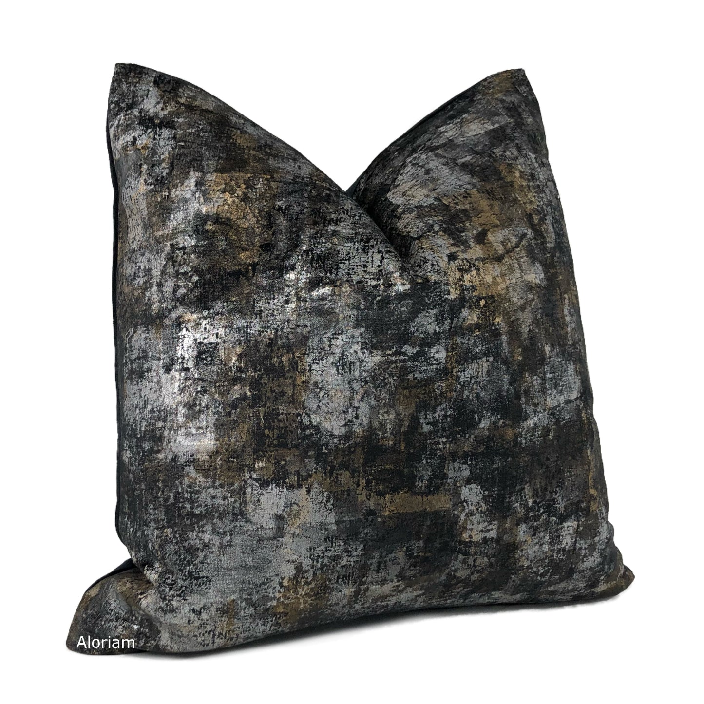 (CLEARANCE) Etienne Black Bronze Brown Gray Patina Pillow Cover