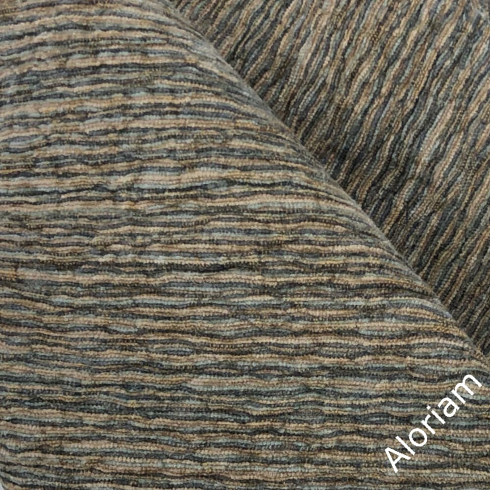 Algonquin Rocky Gray Green Beige Mix Ridged Chenille Texture Pillow Cover - Aloriam