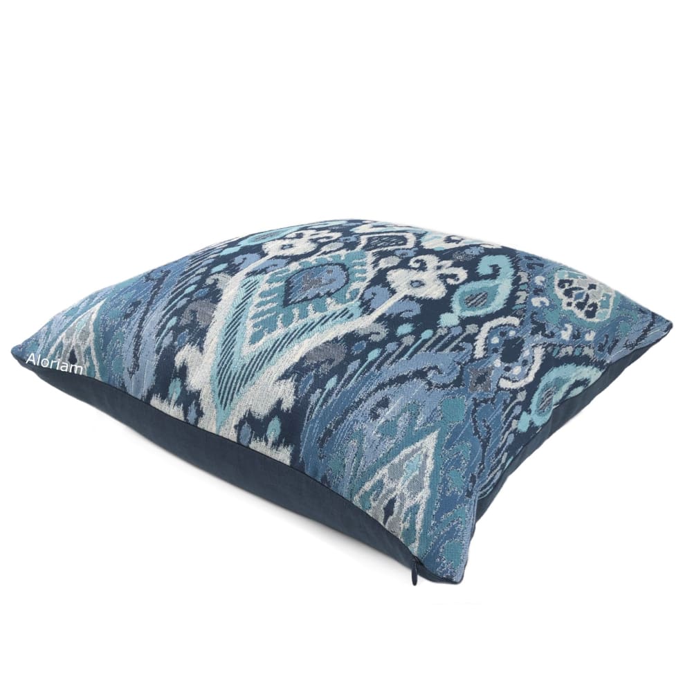 Ankara Blue Green Ikat Pillow Cover - Aloriam