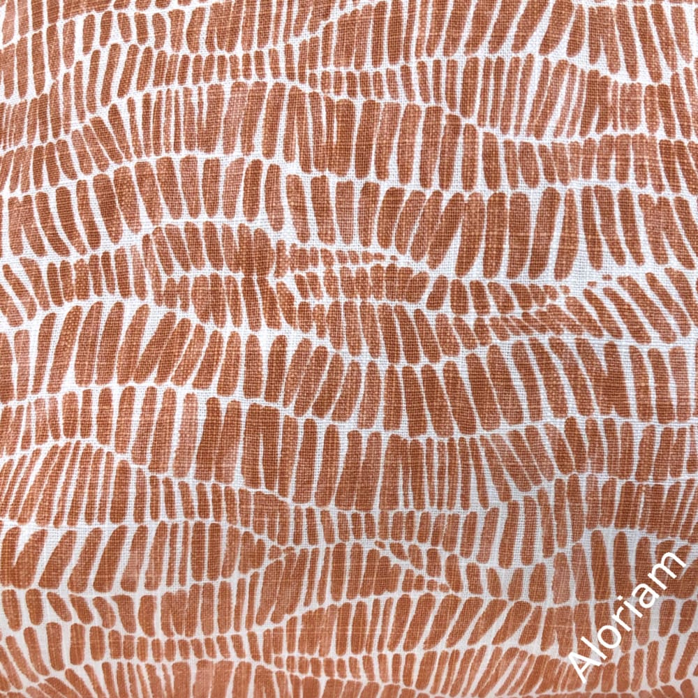 Anouk Rust Orange White Abstract Pillow Cover - Aloriam