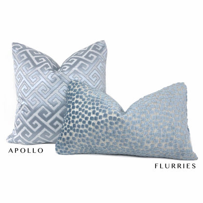 Apollo Light Blue Greek Key Pillow Cover - Aloriam