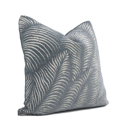 Arcadia Slate Gray-Blue Botanical Ferns Chenille Pillow Cover Cushion Pillow Case Euro Sham 16x16 18x18 20x20 22x22 24x24 26x26 28x28 Lumbar Pillow 12x18 12x20 12x24 14x20 16x26 by Aloriam