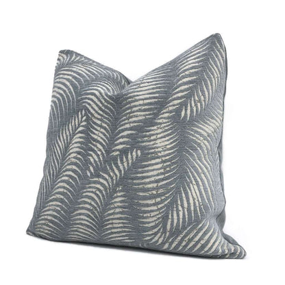 Arcadia Slate Gray-Blue Botanical Ferns Chenille Pillow Cover Cushion Pillow Case Euro Sham 16x16 18x18 20x20 22x22 24x24 26x26 28x28 Lumbar Pillow 12x18 12x20 12x24 14x20 16x26 by Aloriam