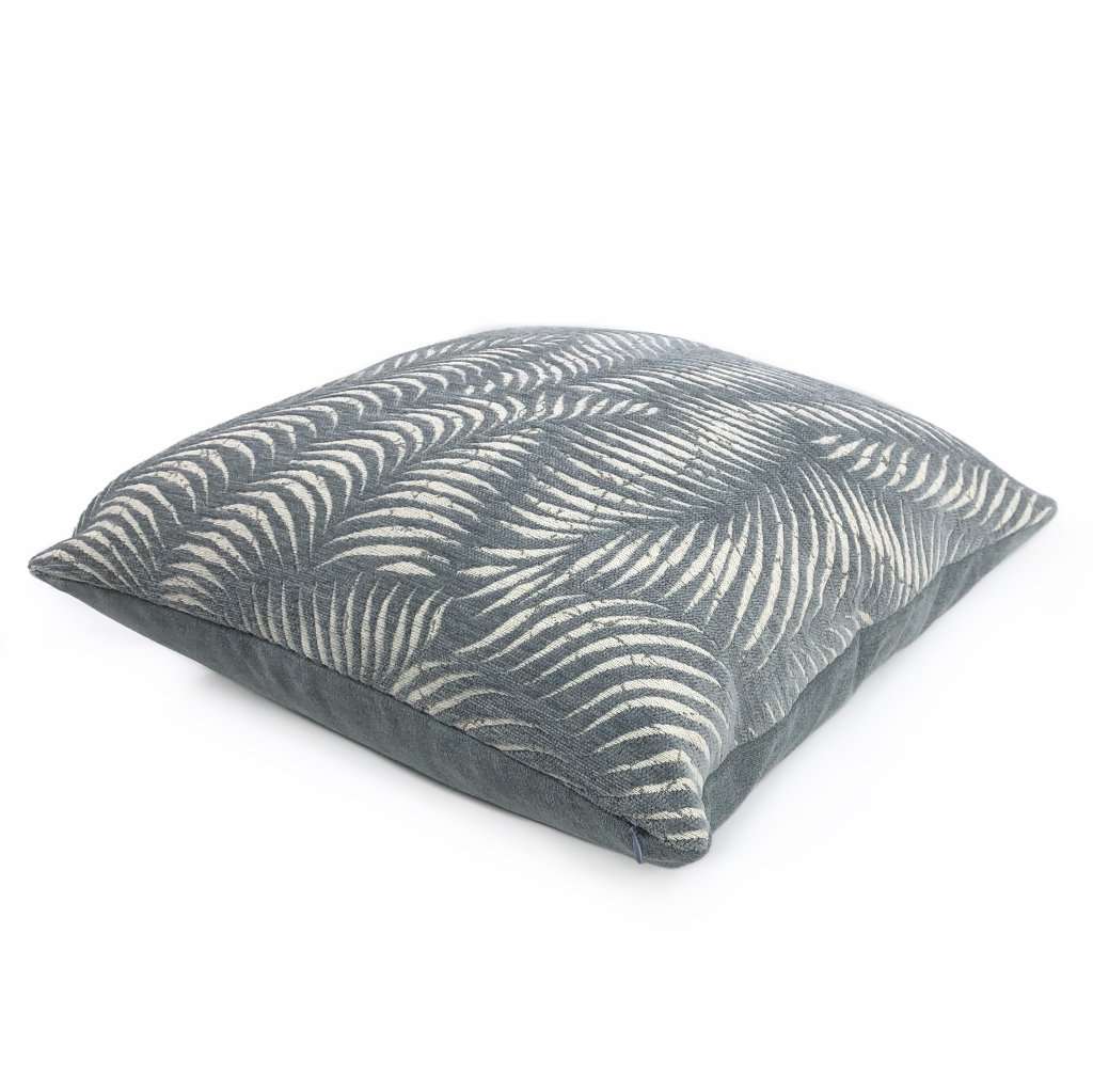 Arcadia Slate Gray-Blue Botanical Ferns Chenille Pillow Cover Cushion Pillow Case Euro Sham 16x16 18x18 20x20 22x22 24x24 26x26 28x28 Lumbar Pillow 12x18 12x20 12x24 14x20 16x26 by Aloriam