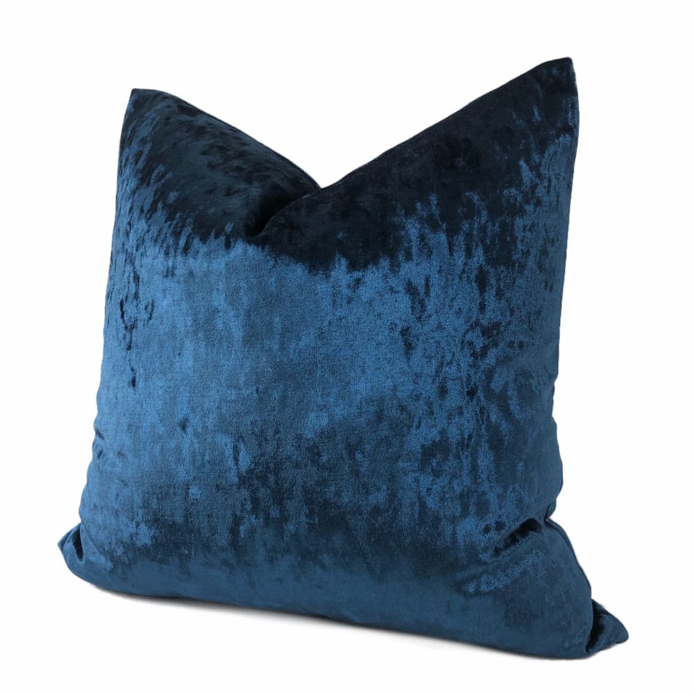 Arcturo Sapphire Blue Tonal Velvet Pillow Cover - Aloriam