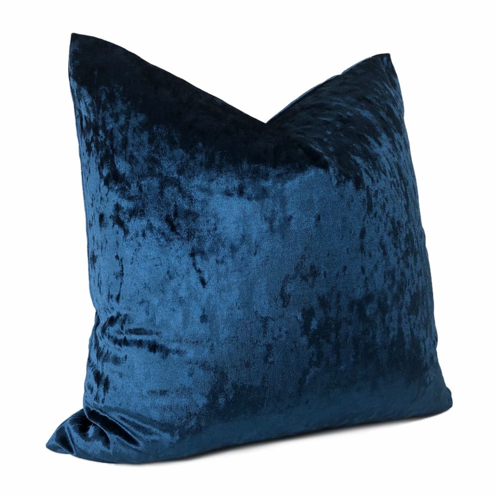 Arcturo Sapphire Blue Tonal Velvet Pillow Cover - Aloriam