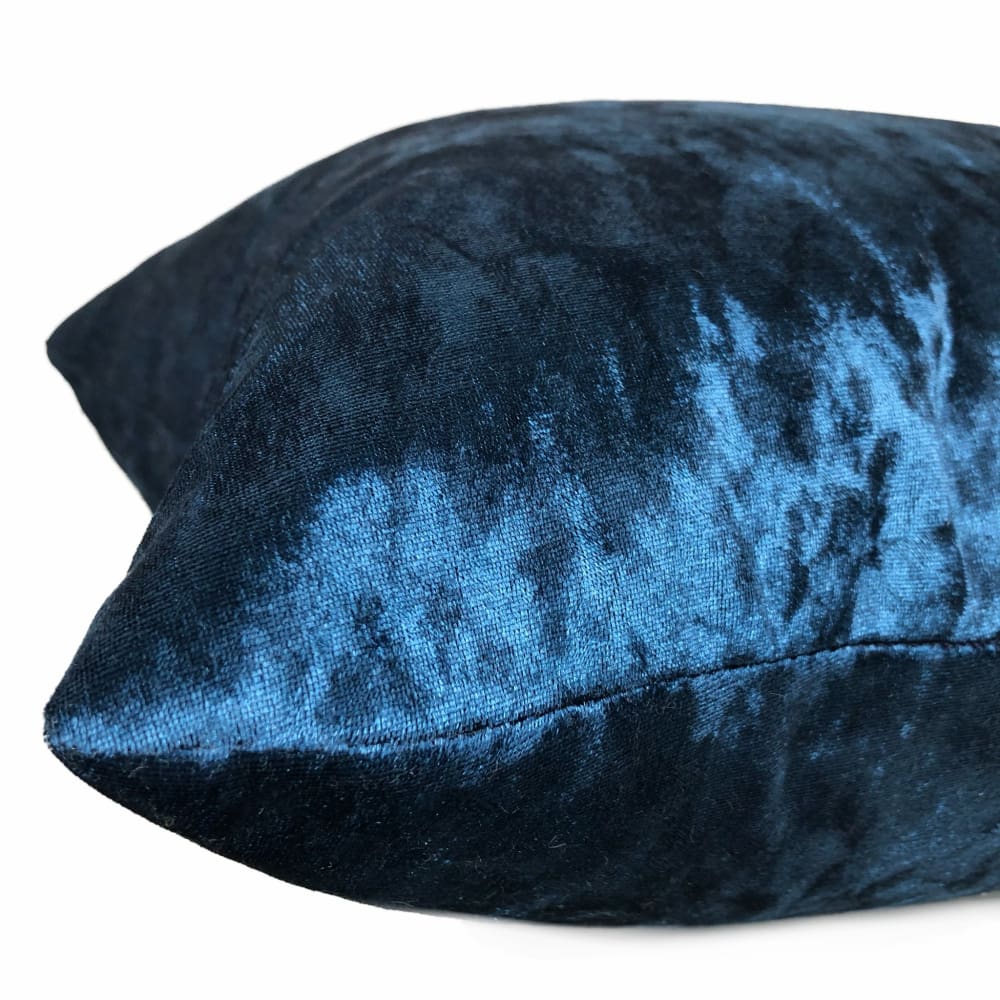 Arcturo Sapphire Blue Tonal Velvet Pillow Cover - Aloriam