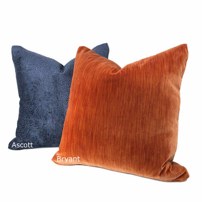 Ascott Navy Blue Abstract Cut Velvet Dots Pillow Cover - Aloriam