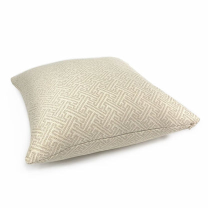 Atlas Greek Key Cream Geometric Pillow Cover - Aloriam