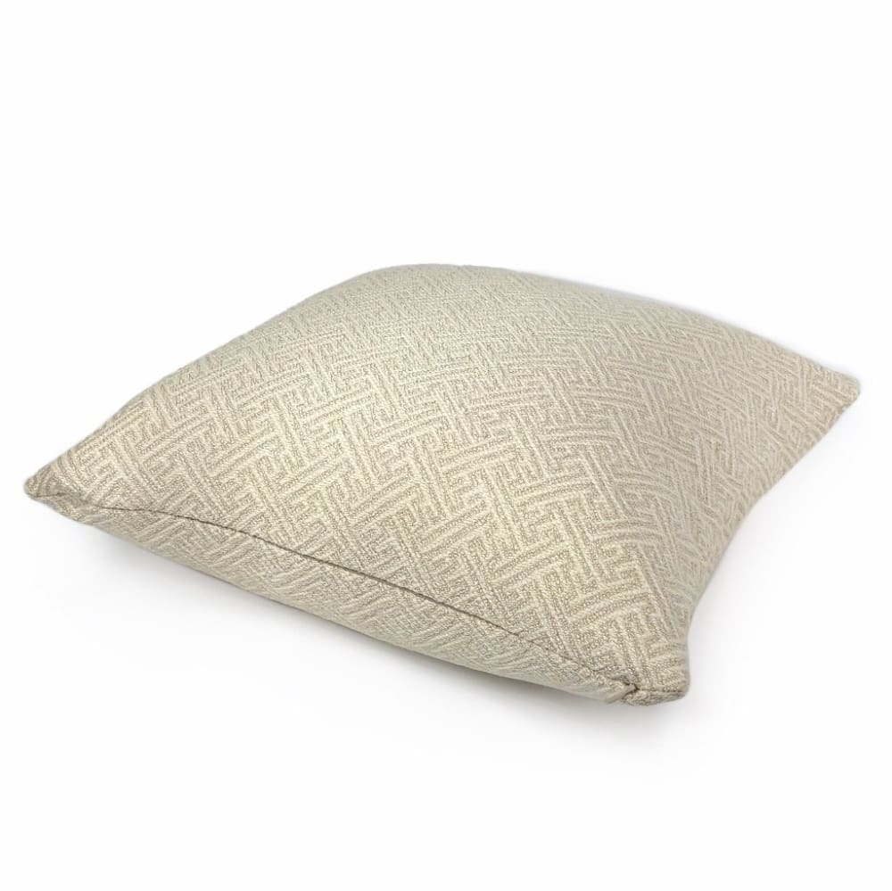 Atlas Greek Key Cream Geometric Pillow Cover - Aloriam