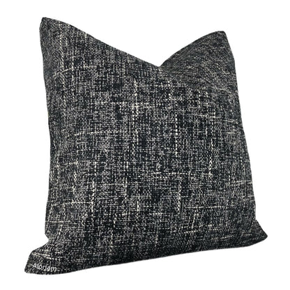 Bailey Black Tweed Textured Pillow Cover - Aloriam