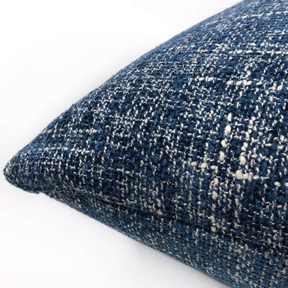 Bailey Ocean Blue Tweed Textured Pillow Cover Cushion Pillow Case Euro Sham 16x16 18x18 20x20 22x22 24x24 26x26 28x28 Lumbar Pillow 12x18 12x20 12x24 14x20 16x26 by Aloriam