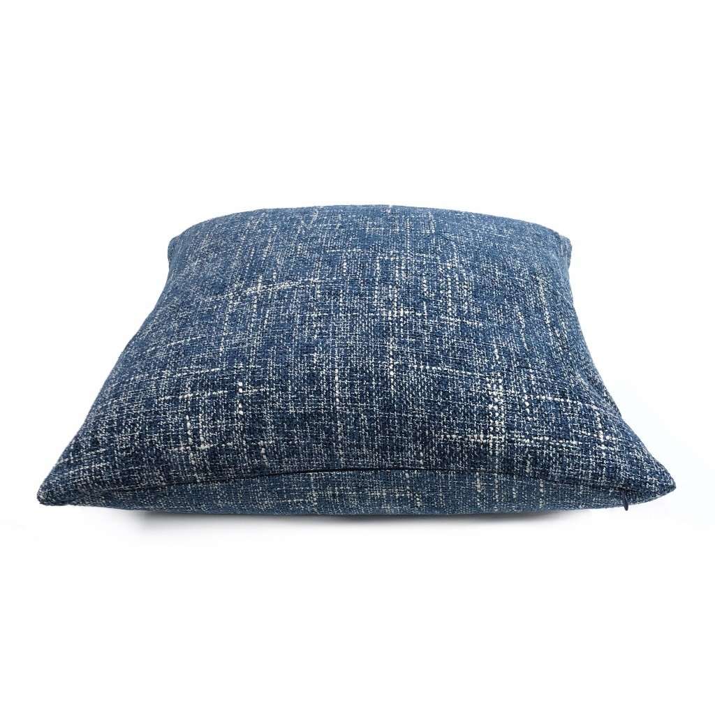 Bailey Ocean Blue Tweed Textured Pillow Cover Cushion Pillow Case Euro Sham 16x16 18x18 20x20 22x22 24x24 26x26 28x28 Lumbar Pillow 12x18 12x20 12x24 14x20 16x26 by Aloriam