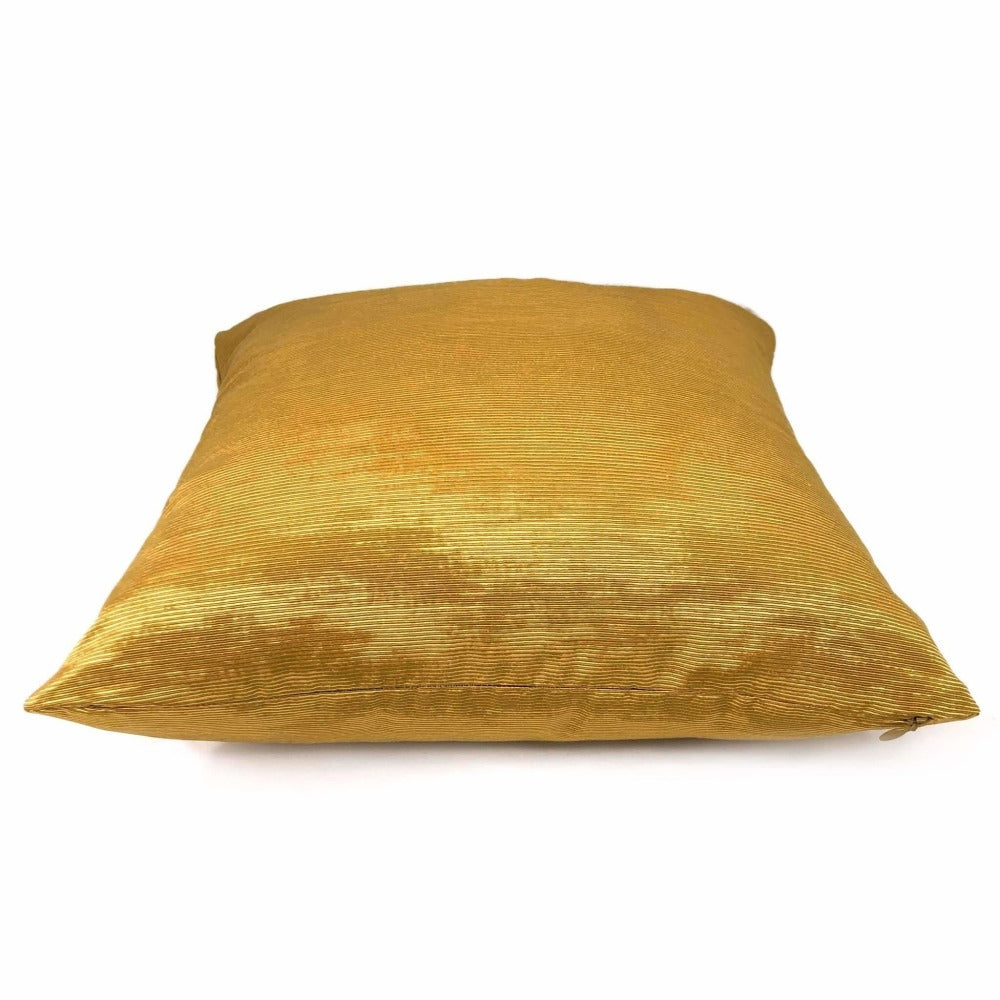 Beacon Hill 24 Karat Gold Moire Throw Pillow 16x16 18x18 20x20 22x22