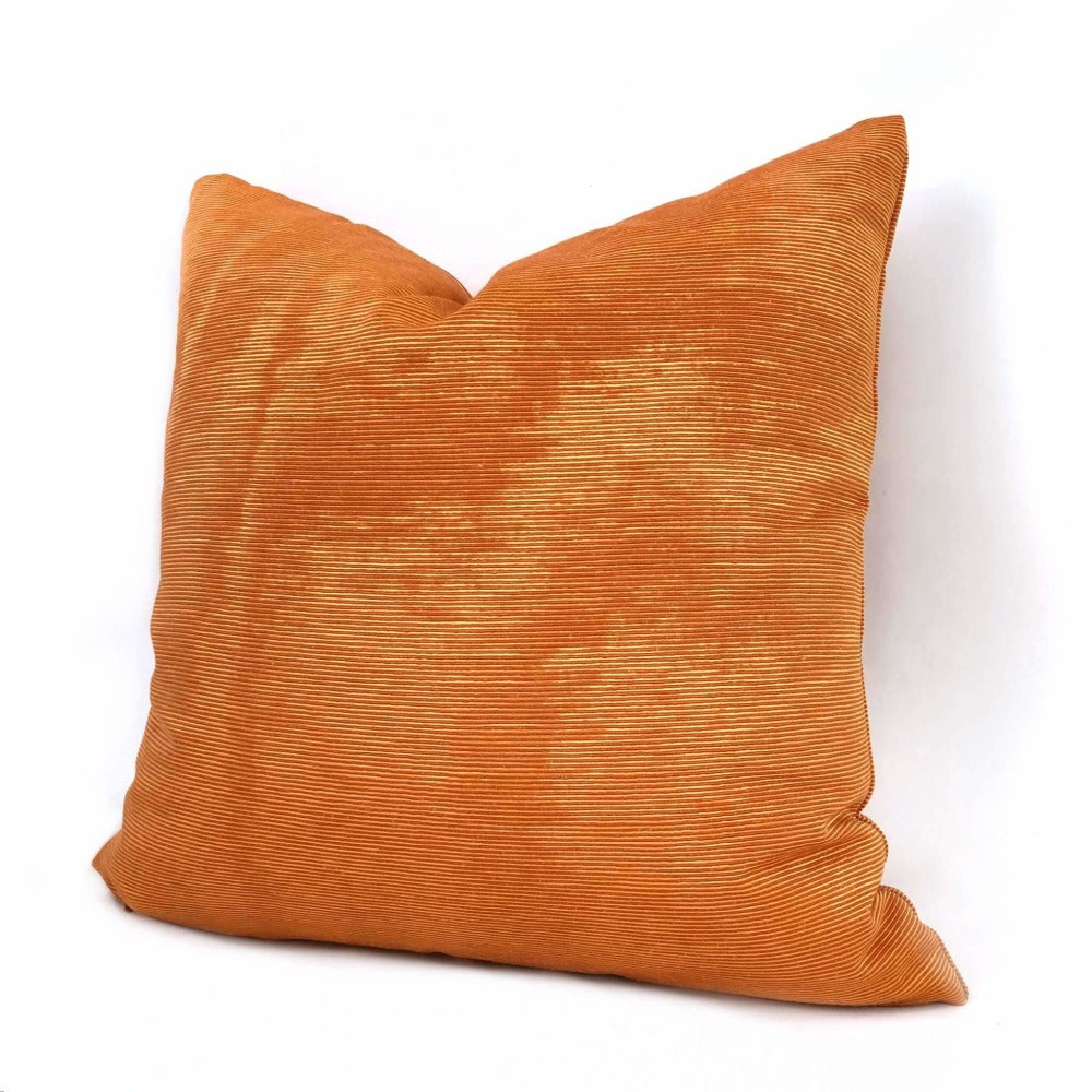 Aloriam Beacon Hill Terracotta Orange Moire Pillow Cover Fits 14x26 Insert 13x25 Cover Limit 2