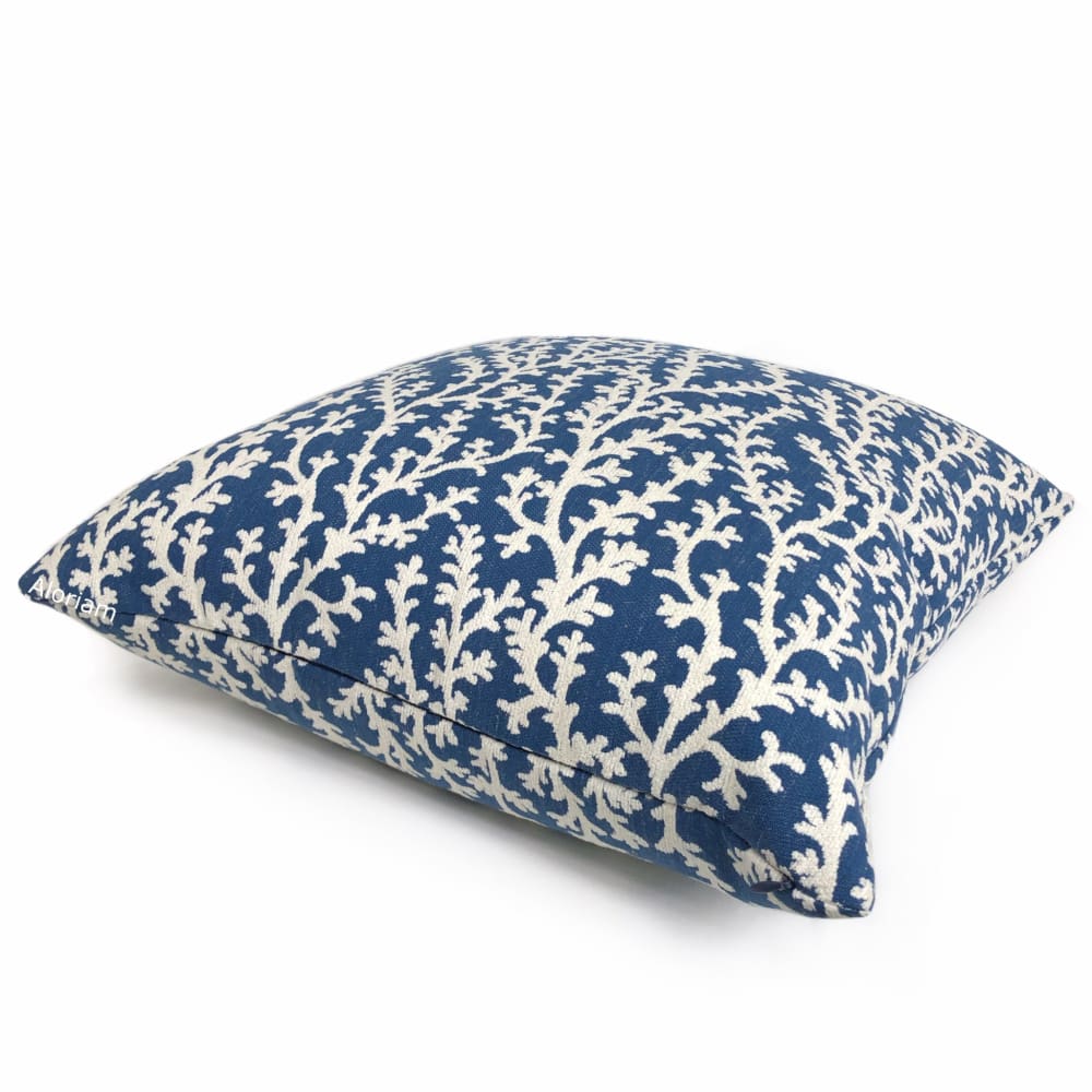 Beatrix Blue White Floral Vine Pillow Cover - Aloriam