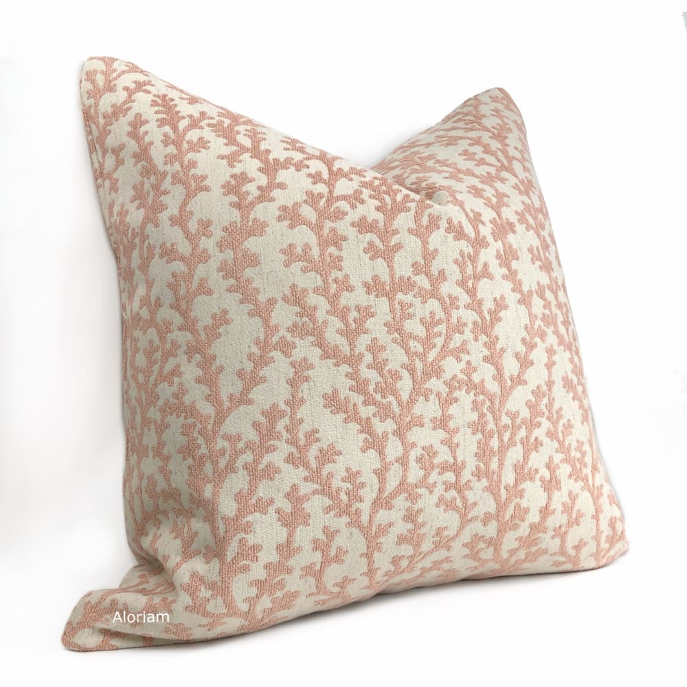 Beatrix Blush Pink Floral Vine Pillow Cover - Aloriam