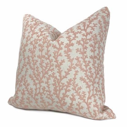 Beatrix Blush Pink Floral Vine Pillow Cover - Aloriam