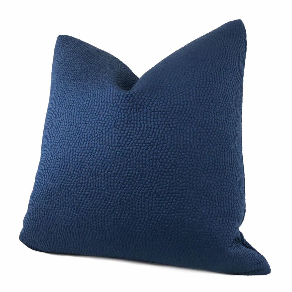 Beckett Dark Blue Pebble Texture Pillow Cover - Aloriam