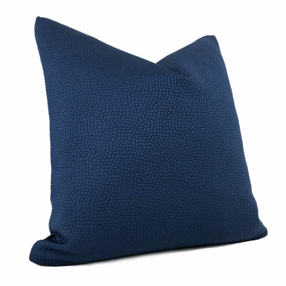 Beckett Dark Blue Pebble Texture Pillow Cover - Aloriam