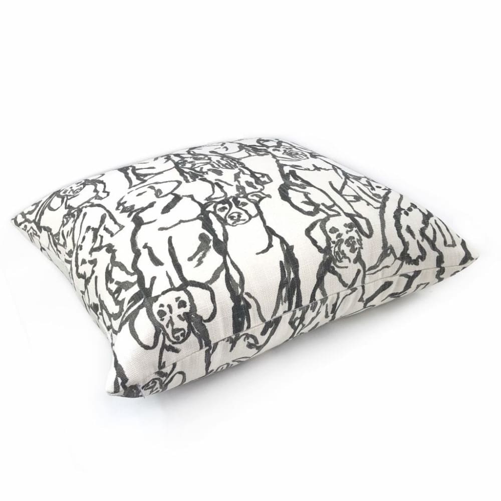 Best Friends Black & White Dogs Print Pillow Cover (Lacefield Designs fabric) - Aloriam