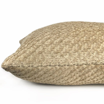 Bismarck Wheat Beige Soft Textured Chenille Pillow Cover - Aloriam