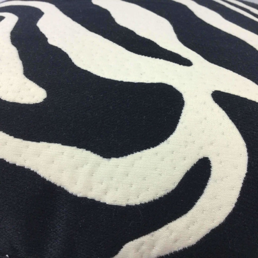 Black Cream Large Zebra Stripe Pillow Cover Cushion Pillow Case Euro Sham 16x16 18x18 20x20 22x22 24x24 26x26 28x28 Lumbar Pillow 12x18 12x20 12x24 14x20 16x26 by Aloriam