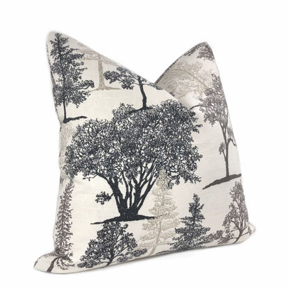 Black & White Tree Silhouette Toile Pillow Cushion Cover - Aloriam