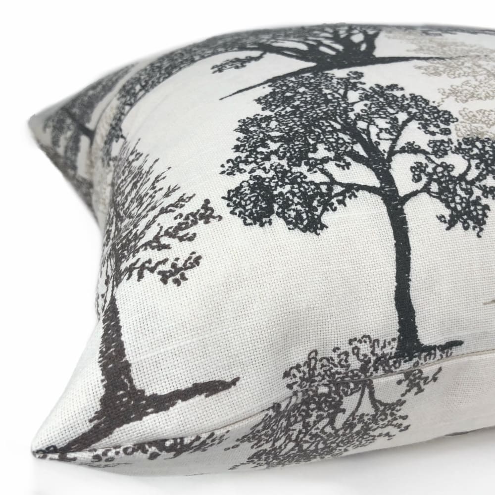 Black & White Tree Silhouette Toile Pillow Cushion Cover - Aloriam