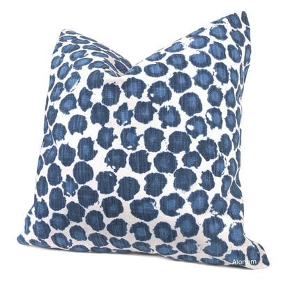 Blair Modern Blue White Dots Pillow Cover - Aloriam