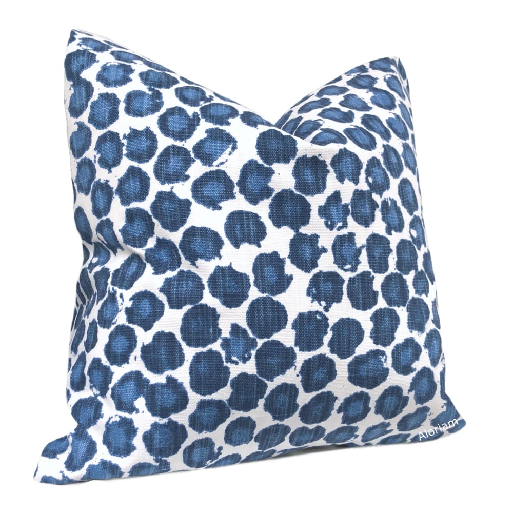 Blair Modern Blue White Dots Pillow Cover - Aloriam