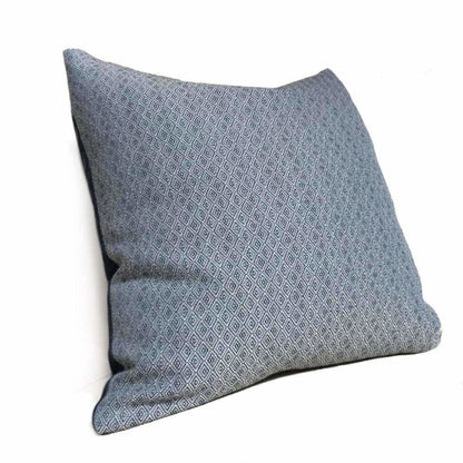 Blue Small Diamond Tile Geometric Lattice Pillow Cover