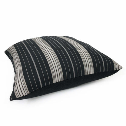 Bond Street Black Gray Taupe Pinstripe Cushion 16x16 18x18 20x20 22x22 24x24 26x26 28x28