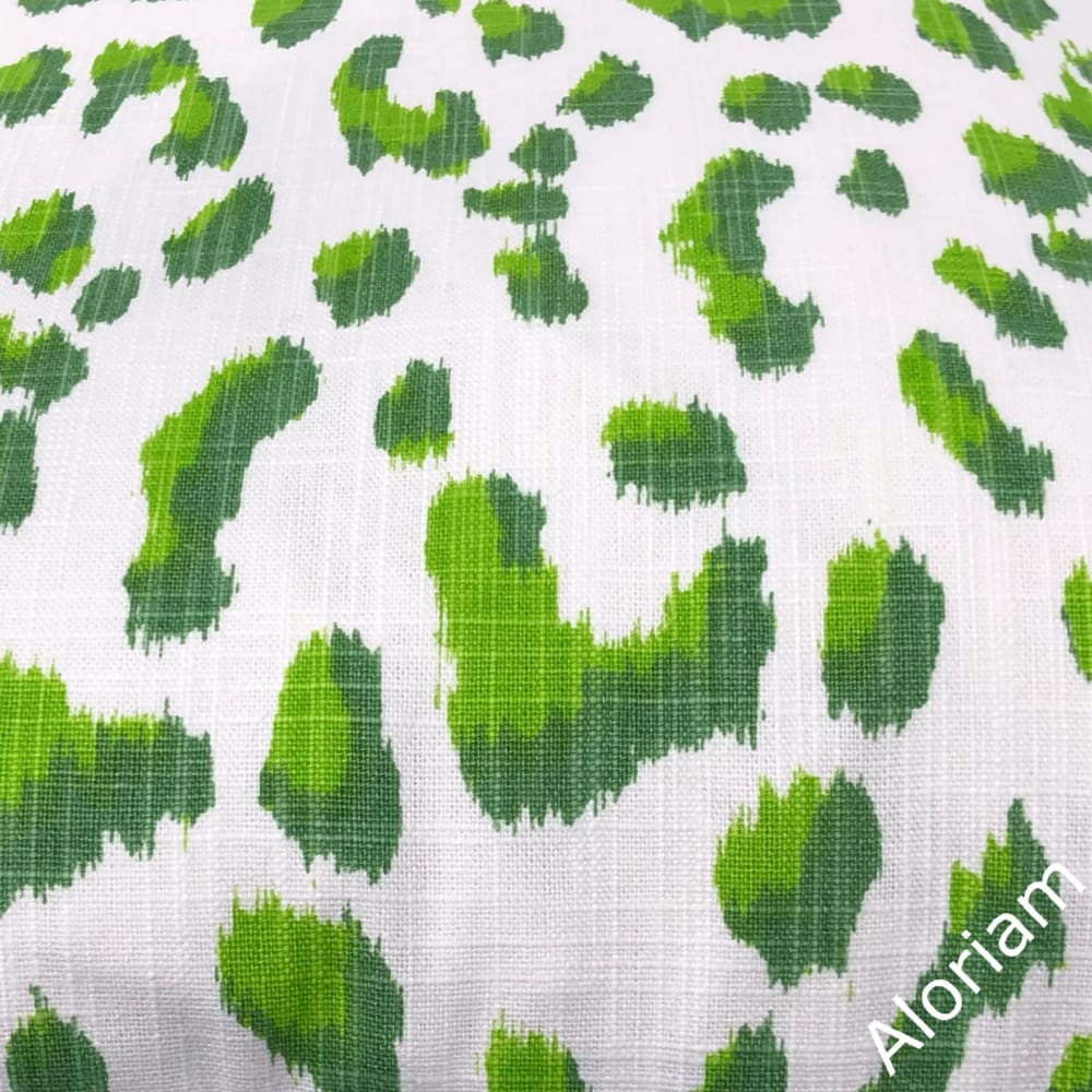 Brenner Lime Green & White Leopard Print Pillow Cover - Aloriam