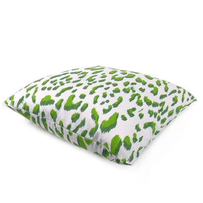 Brenner Lime Green & White Leopard Print Pillow Cover - Aloriam