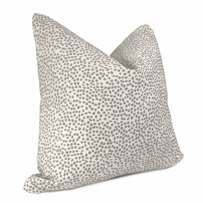 Brimley Taupe Textured Small Dots Chenille Pillow Cover - Aloriam