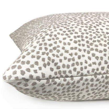 Brimley Taupe Textured Small Dots Chenille Pillow Cover - Aloriam