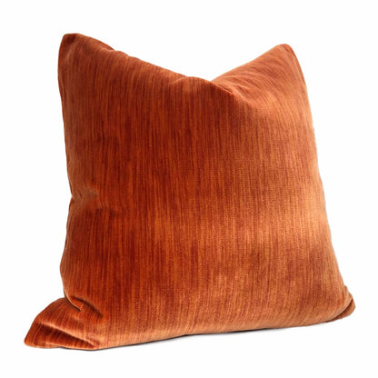 Bryant Orange Strie Velvet Pillow Cover - Aloriam