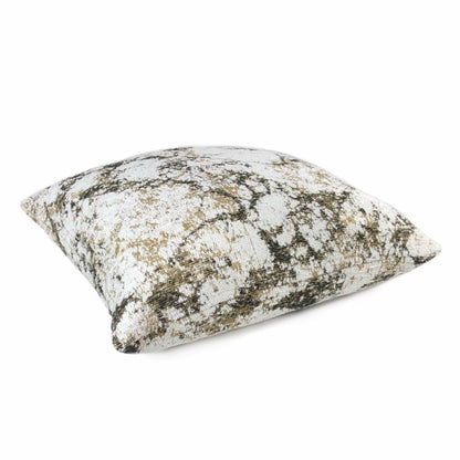 Calacatta Marble Brown White Chenille Pillow Cover - Aloriam