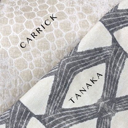 Carrick Cream Modern Geometric Chenille Pillow Cover - Aloriam