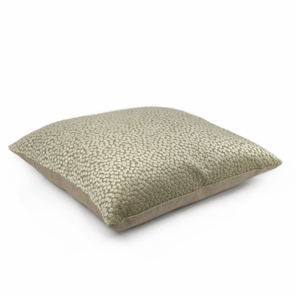 Catelyn Flax Beige Velvet Dots Pillow Cover