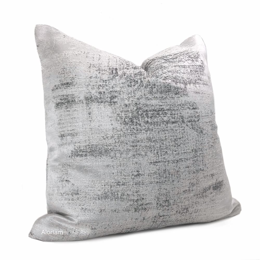 Cerruto Modern White Gray Tonal Pillow Cover - Aloriam