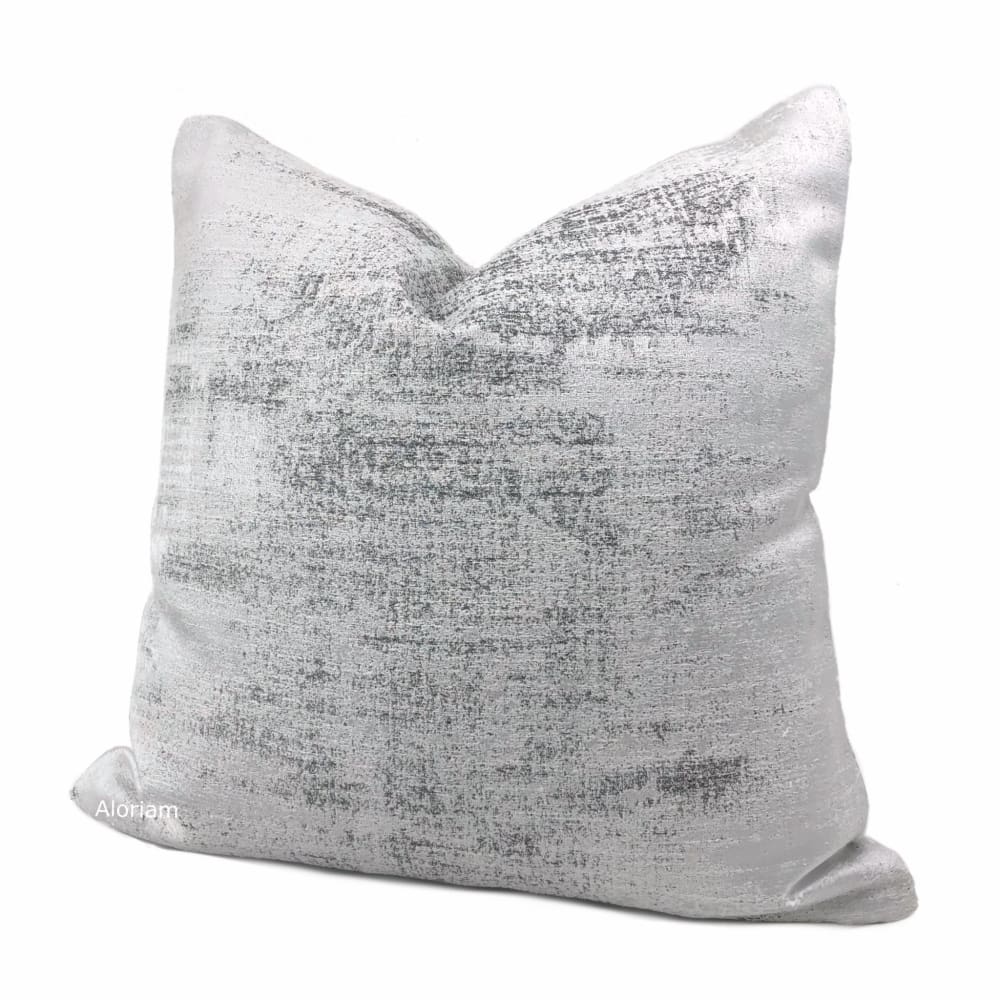 Cerruto Modern White Gray Tonal Pillow Cover - Aloriam