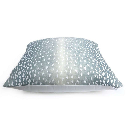 Cervidae Denim Blue White Deer Hide Animal Print Pillow Cover Cushion Pillow Case Euro Sham 16x16 18x18 20x20 22x22 24x24 26x26 28x28 Lumbar Pillow 12x18 12x20 12x24 14x20 16x26 by Aloriam