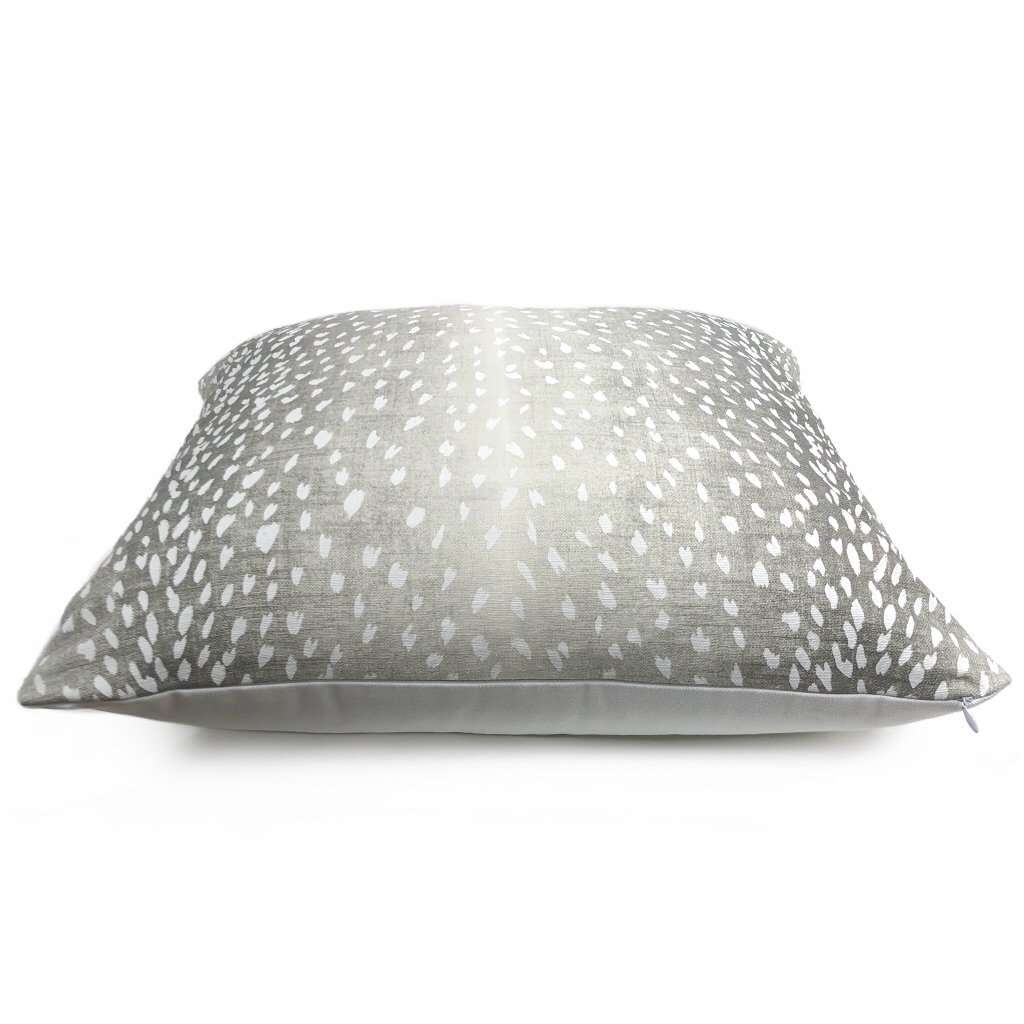 Cervidae Gray White Deer Hide Animal Print Pillow Cover Cushion Pillow Case Euro Sham 16x16 18x18 20x20 22x22 24x24 26x26 28x28 Lumbar Pillow 12x18 12x20 12x24 14x20 16x26 by Aloriam