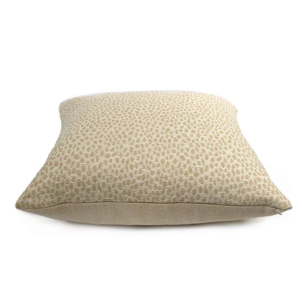 Chester Biscuit Beige Chenille Dots Pillow Cover Cushion Pillow Case Euro Sham 16x16 18x18 20x20 22x22 24x24 26x26 28x28 Lumbar Pillow 12x18 12x20 12x24 14x20 16x26 by Aloriam