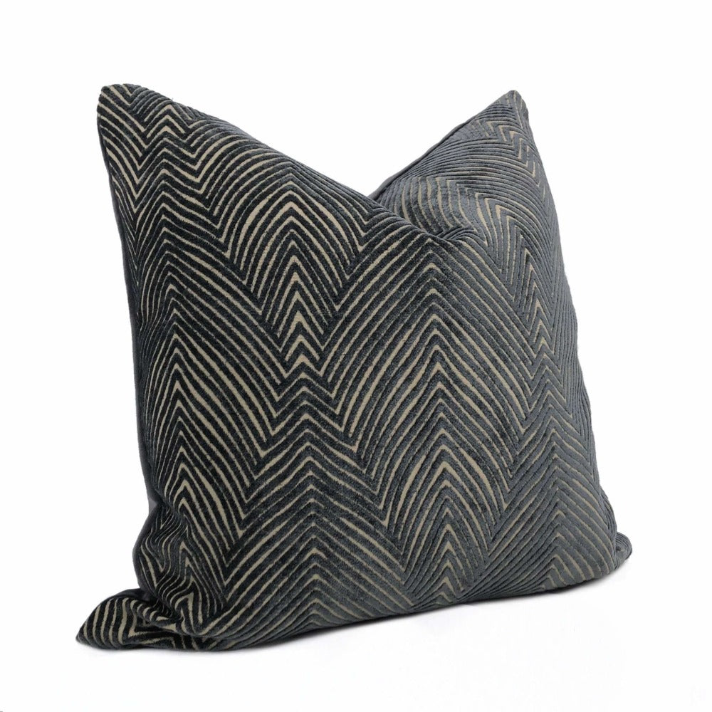 Chrysler Art Deco Dark Gray Beige Textured Pillow Cover Cushion Pillow Case Euro Sham 16x16 18x18 20x20 22x22 24x24 26x26 28x28 Lumbar Pillow 12x18 12x20 12x24 14x20 16x26 by Aloriam